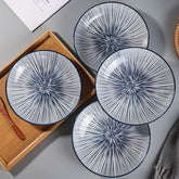 Japanese Elegant Underglaze Color Ceramic Dinnerware Set | Yedwo